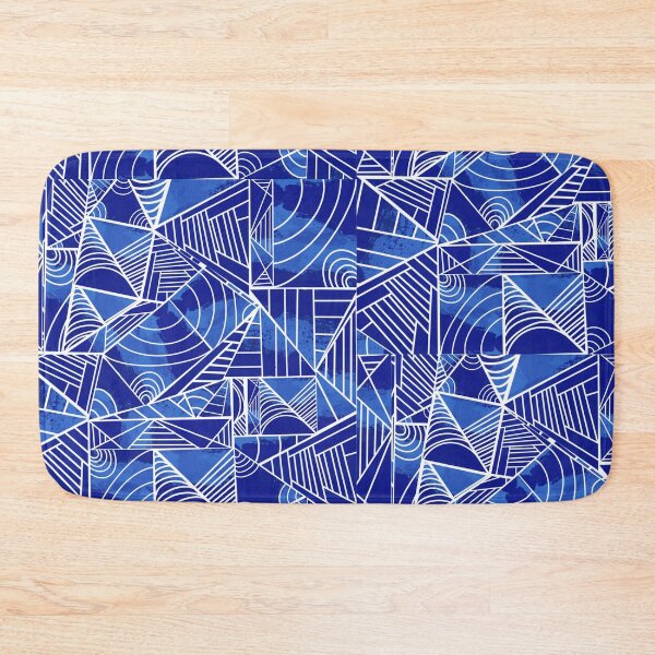 Item preview, Colorful Lines and Shapes - Deep Blue designed and sold by Jasrese.