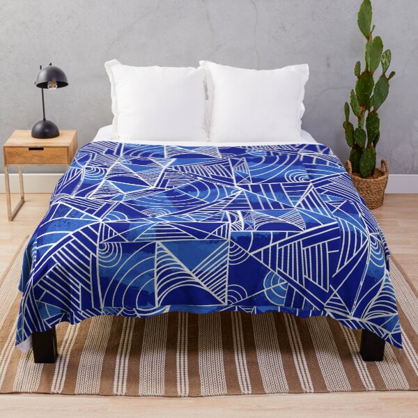 Item preview, Colorful Lines and Shapes - Deep Blue designed and sold by Jasrese.