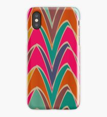 Bent shapes in retro colors iPhone Case