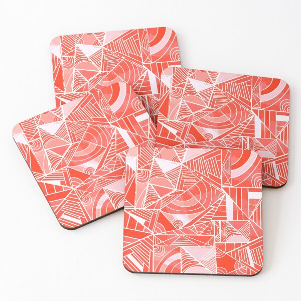 Item preview, Colorful Lines and Shapes - Red and White designed and sold by Jasrese.