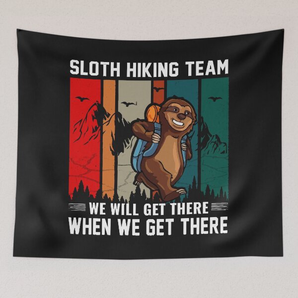 Item preview, Sloth Hiking Team Vintage Funny Gift sloth hiking team vintage funny gift designed and sold by Hermann1223.