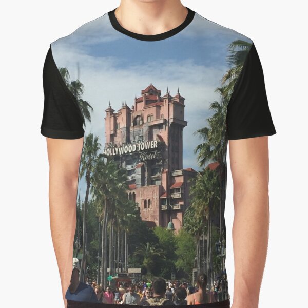 Disney Parks Tower of Terror Ladies T-Shirt Sz 2XL XXL Black 