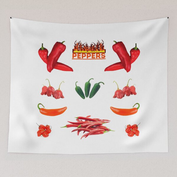 Item preview, Hot Peppers Habanero Jalepeno Scotch Bonnet Carolina Reaper Hot Ones Hot Sauce designed and sold by CBCreations73.