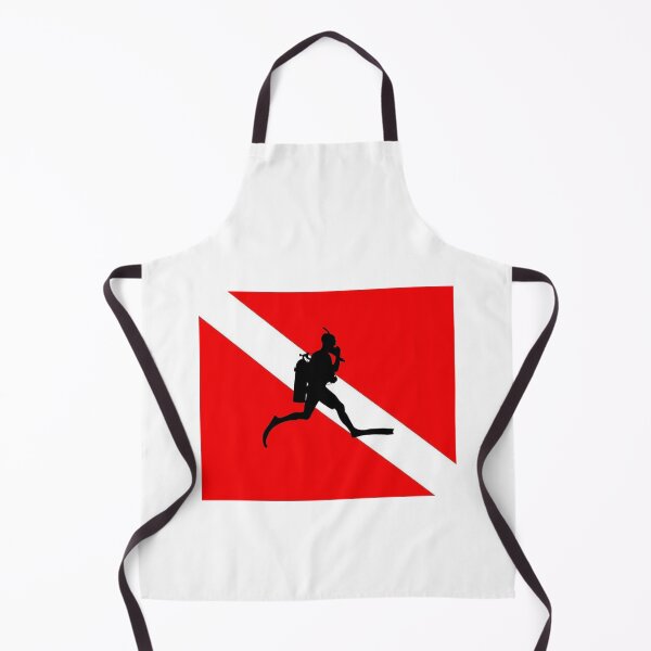 Item preview, Jumping Scuba Diver Down Flag Snorkeling Diving Snorkeler Aquanaut Swimmer Deep-sea Diver designed and sold by prohockeylabs.