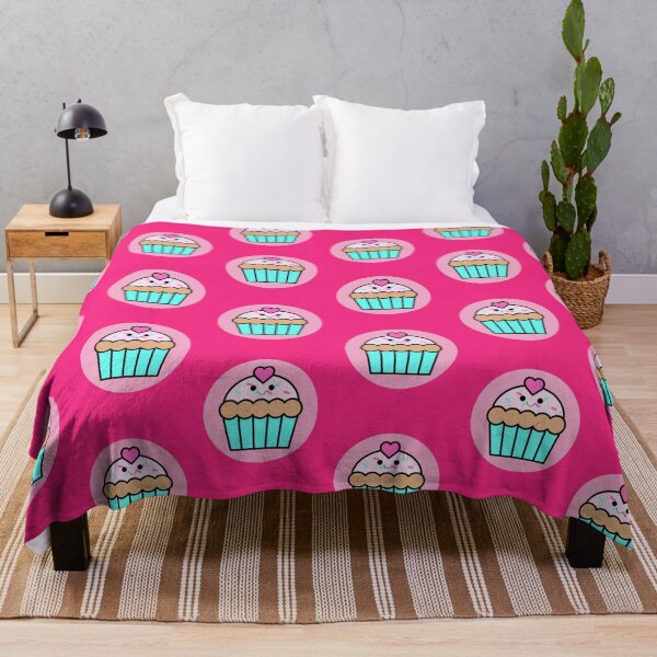 Item preview, Kawaii Pink Cupcake (Electric Pink BG) designed and sold by ReyelsArt.