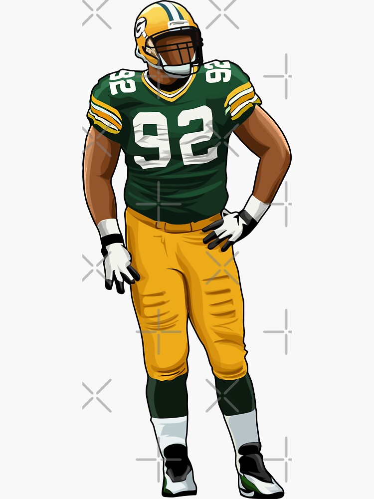 Official reggie White Minister Of Defense Caricature 90'NFL