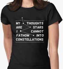 "my thoughts are " quote black Women's Fitted T-Shirt
