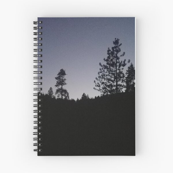 Item preview, Dusk in the Mountains.  Purple and Blue sky is framed by mountain trees. designed and sold by MountMercantile.