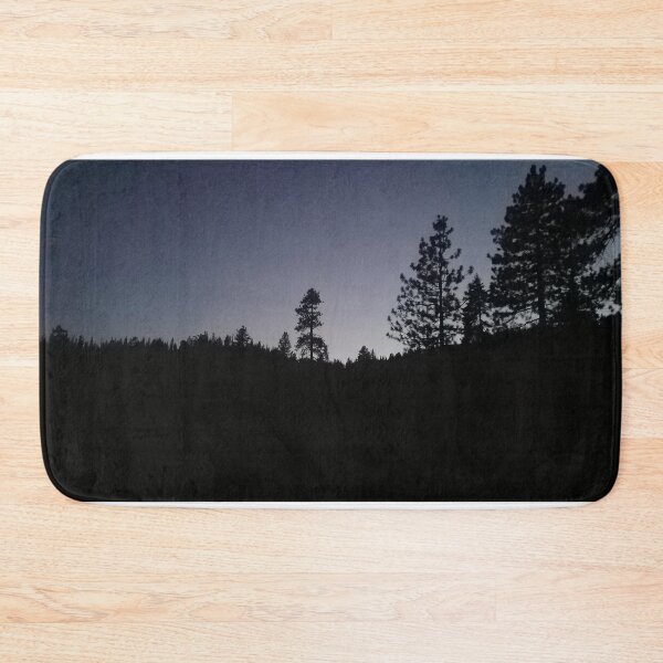 Item preview, Dusk in the Mountains.  Purple and Blue sky is framed by mountain trees. designed and sold by MountMercantile.