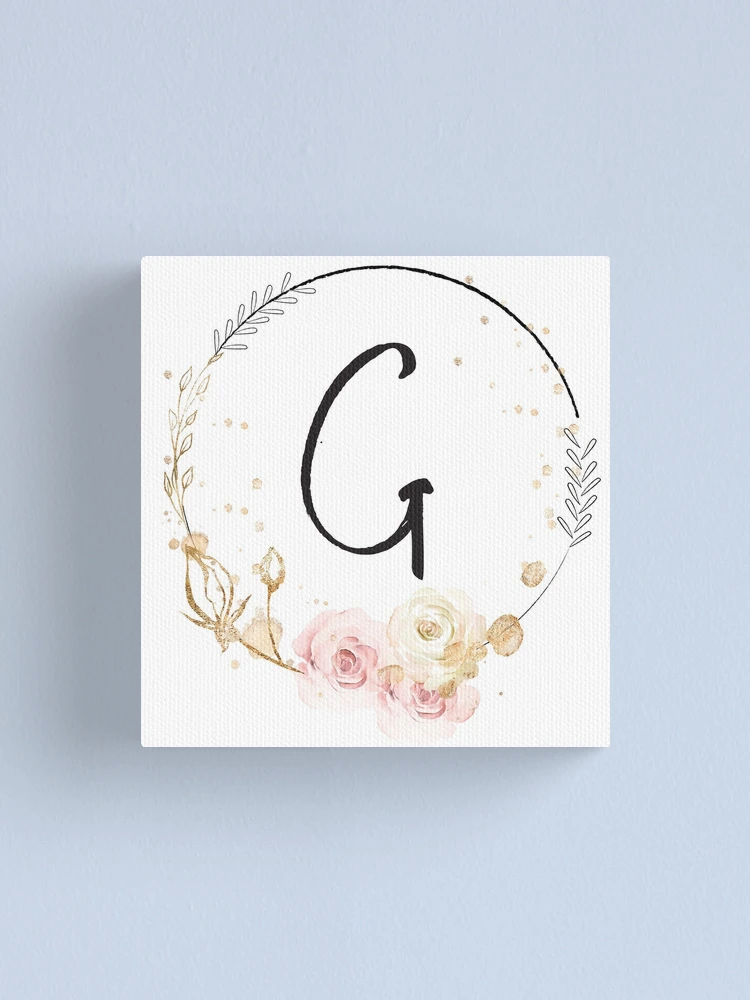 Thumbnail 1 of 3, Canvas Print, Letter G - Roses designed and sold by Rionda.