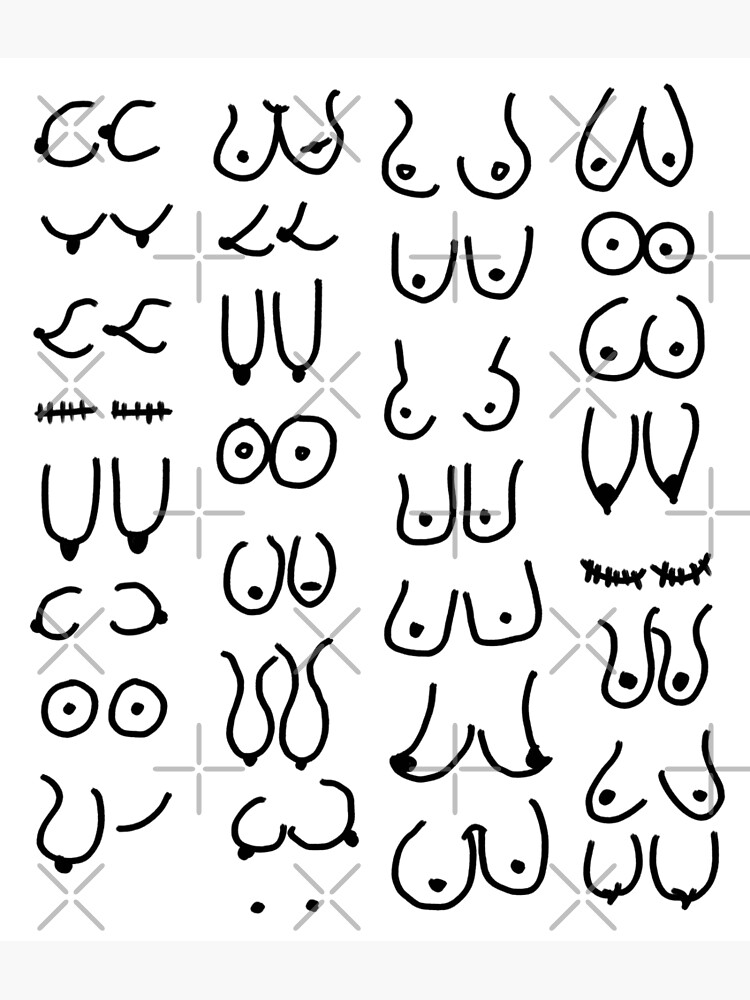 Boobies Drawing Poster for Sale by MaiZephyr