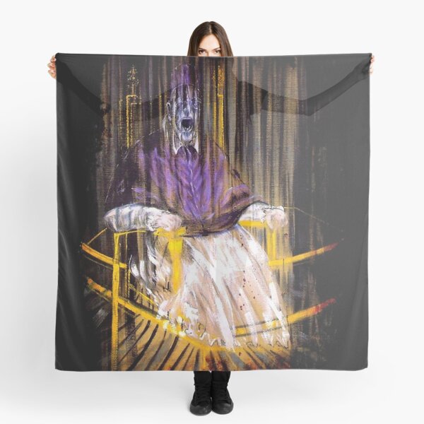 Francis Bacon Screaming Pope painting art lover gift Scarf