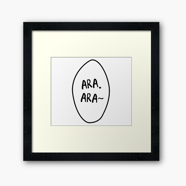 Ara Ara~ Anime Japanese Manga Bubble V2 Framed Art Print