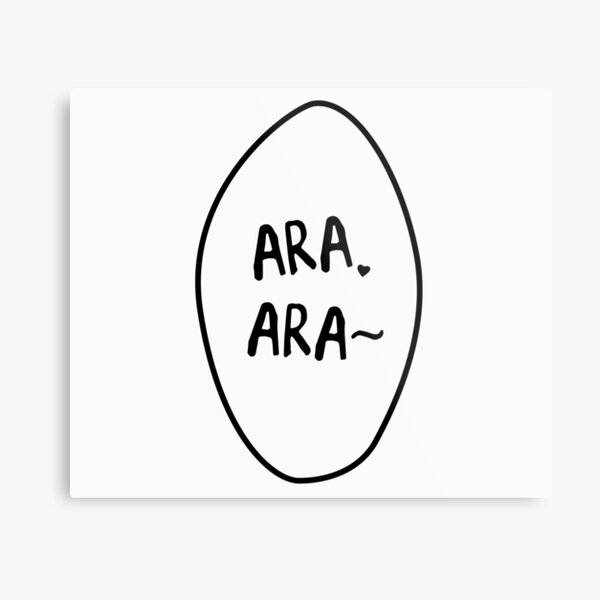 Ara Ara~ Anime Japanese Manga Bubble V2 Metal Print