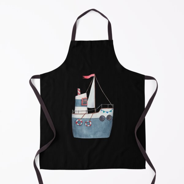 Item preview, Cute Watercolor Blue Ship #1 designed and sold by SalahBlt.