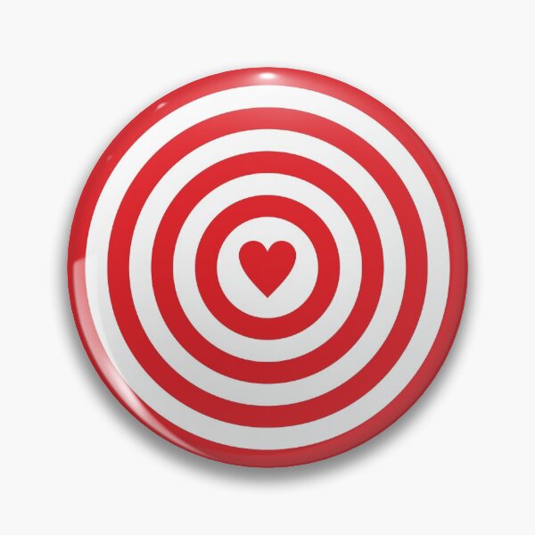 Item preview, Red and white round target with heart. designed and sold by angelisart.