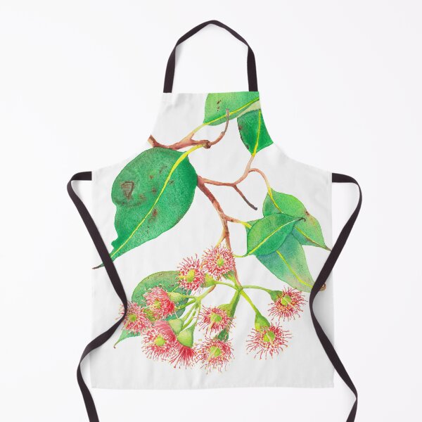 Item preview, Red flowering eucalyptus with red flowers watercolour designed and sold by Zoya Makarova.