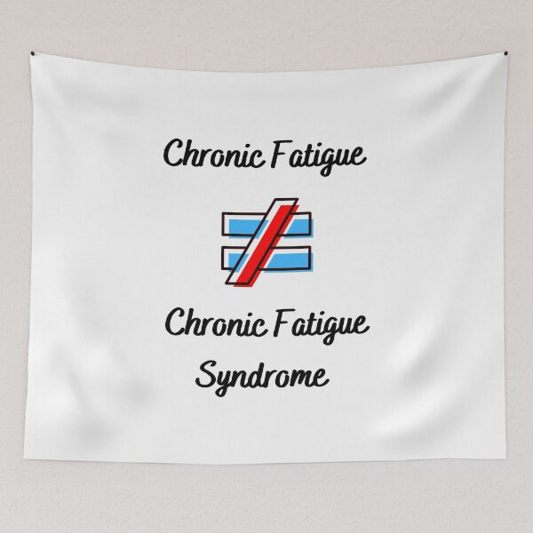 Item preview, Chronic Fatigue is NOT equal to Chronic Fatigue Syndrome (black, red, blue) designed and sold by Chantelle  Spies.