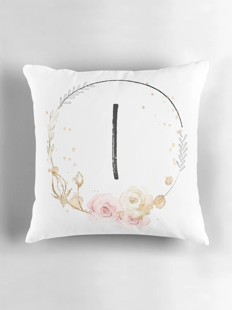 Thumbnail 3 of 4, Pillow, Letter I - Roses designed and sold by Rionda.