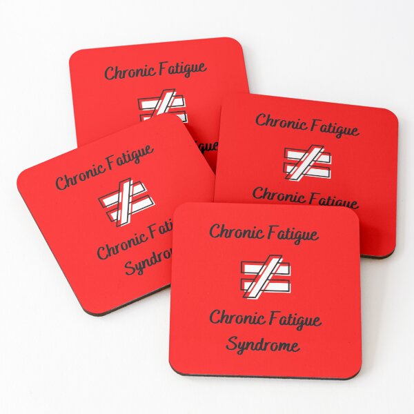 Item preview, Chronic Fatigue is NOT equal to Chronic Fatigue Syndrome (on red) designed and sold by Chantelle  Spies.