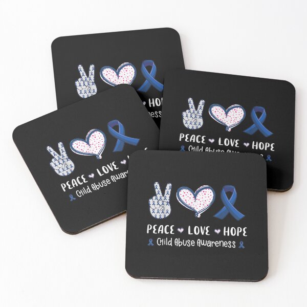 Item preview, Peace Love Hope Child Abuse Awareness Ribbon designed and sold by JPKallas.