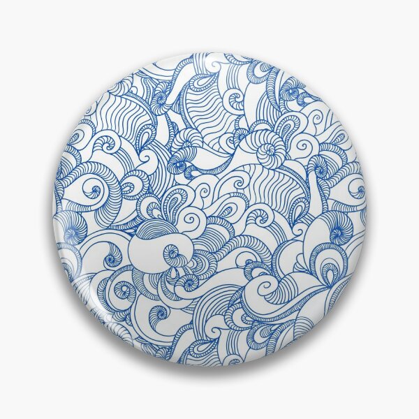 Item preview, Luxury Ocean Wave Patterns Navy Blue Sea Wave Pattern designed and sold by PatternGallery.