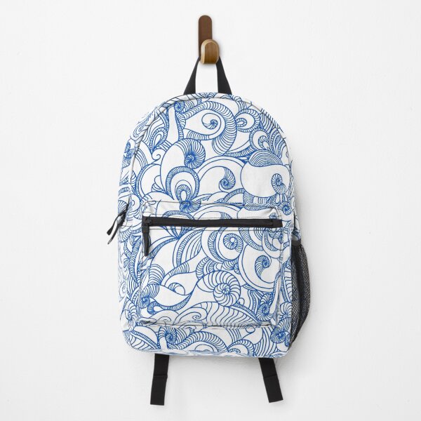 Item preview, Luxury Ocean Wave Patterns Navy Blue Sea Wave Pattern designed and sold by PatternGallery.