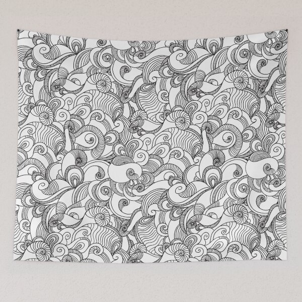 Item preview, Luxury Ocean Wave Patterns Black Sea Wave Pattern designed and sold by PatternGallery.