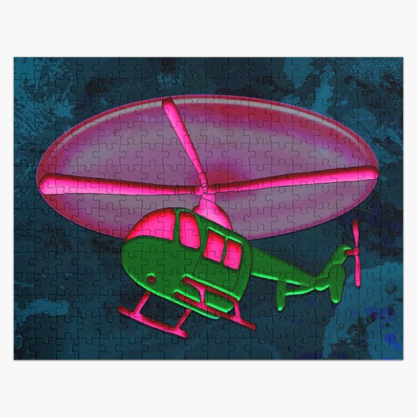 Legakulie Hubschrauber grün pink Jigsaw Puzzle