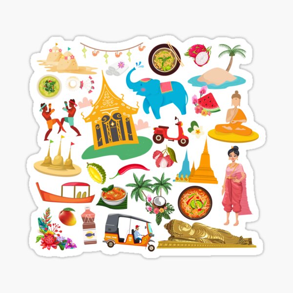 Item preview, Thailand Travel Icons designed and sold by FancyPlanet.