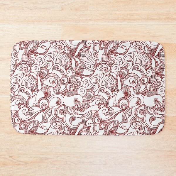 Item preview, Luxury Ocean Wave Patterns Maroon Sea Wave Pattern designed and sold by PatternGallery.