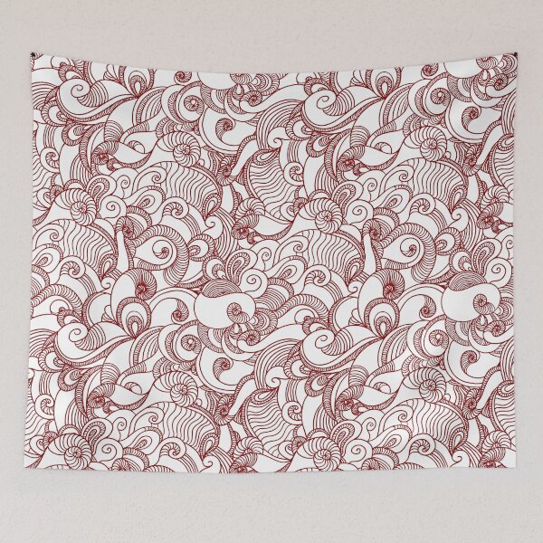 Artikelvorschau, Luxus-Ozeanwellenmuster Maroon Sea Wave Pattern entworfen und verkauft von PatternGallery.