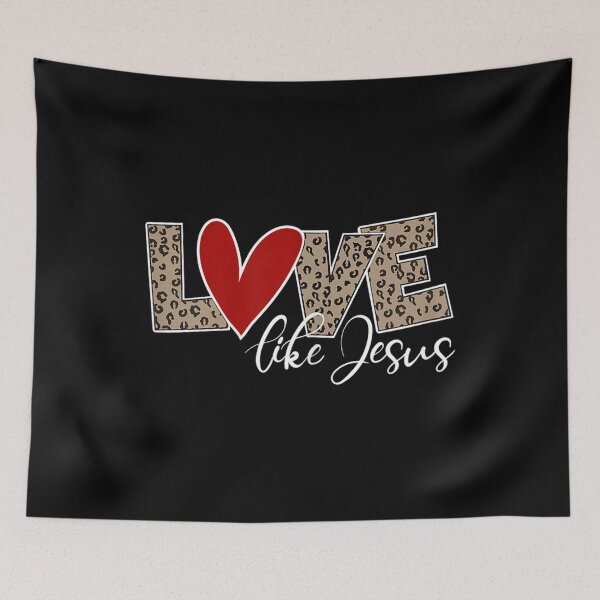 Item preview, Womens Love Like Jesus Leopard Print Valentines Day designed and sold by NealadaSpeck.
