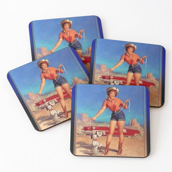 Item preview, Cowgirl Pinup Girl Art by Bill Medcalf Wall Decor Art designed and sold by Xzendor7 Digital Art Creations.