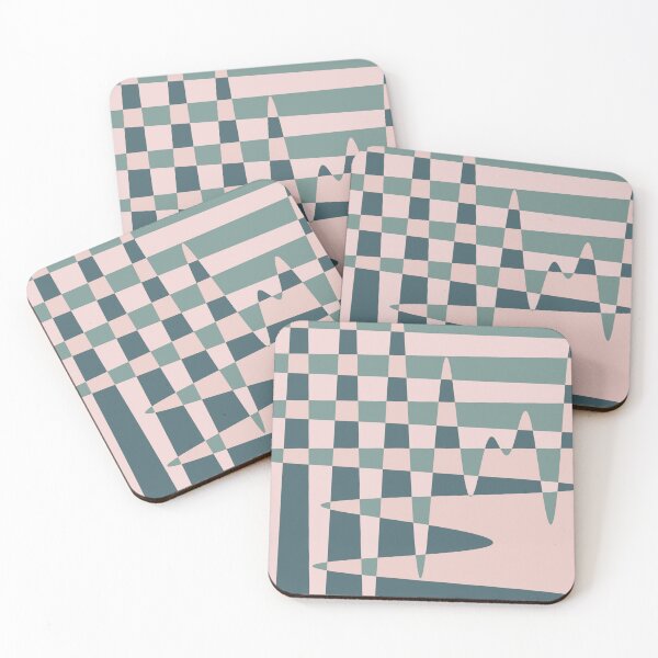Item preview, Green and Pink Abstract Shapes 1 designed and sold by BilgePaksoylu.