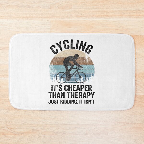 Item preview, Cycling Is Cheaper Than Therapy Joke Funny Cyclist Gift Biking designed and sold by Stronzi.