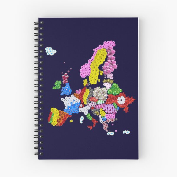 Item preview, Floral European map designed and sold by cizito.
