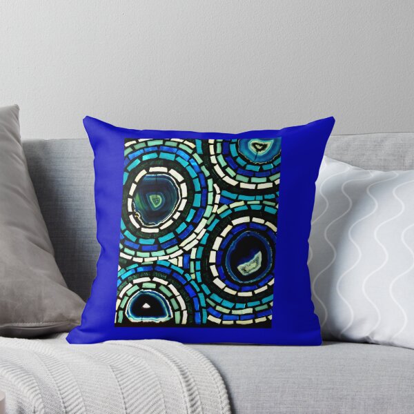 Item preview, Blue Stained Glass Circles - Mosaic Art designed and sold by WonderMeMosaics.