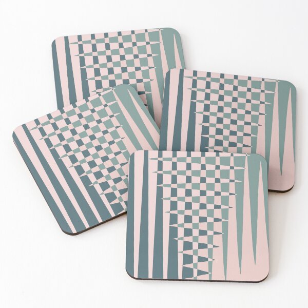 Item preview, Green and Pink Abstract Shapes 4 designed and sold by BilgePaksoylu.