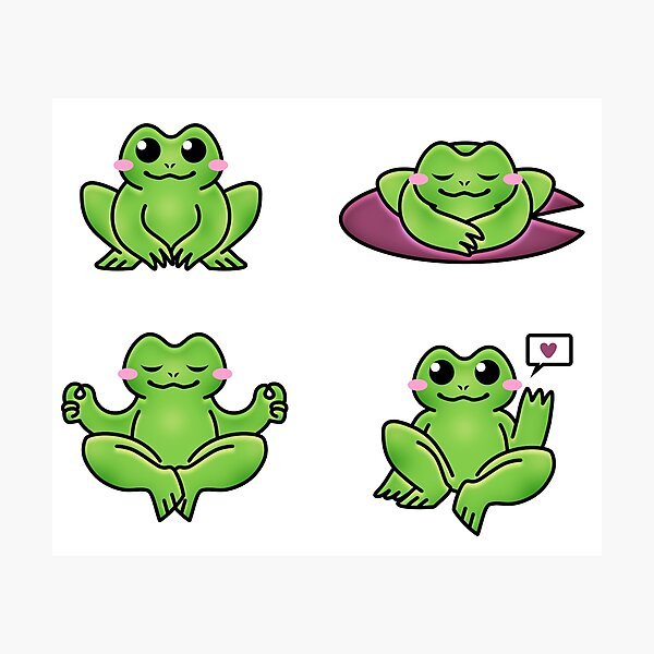 Chibi Frogs Photographic Prints | Redbubble