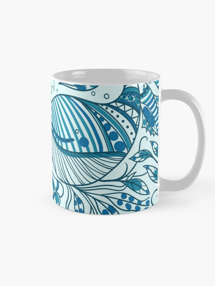 Thumbnail 3 of 6, Coffee Mug, Blue Fish Patterns designed and sold by PatternGallery.
