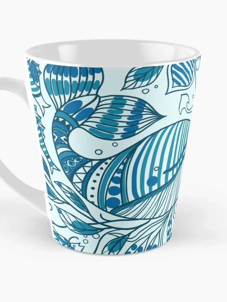 Thumbnail 3 of 4, Coffee Mug, Blue Fish Patterns designed and sold by PatternGallery.