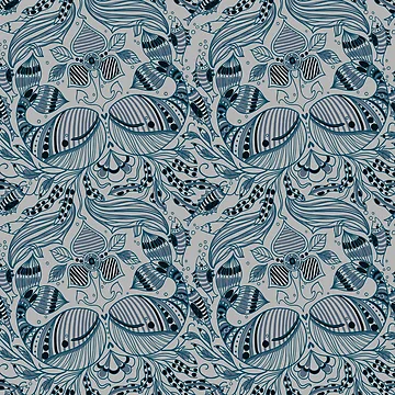 Artwork thumbnail, Black Fish Patterns by PatternGallery