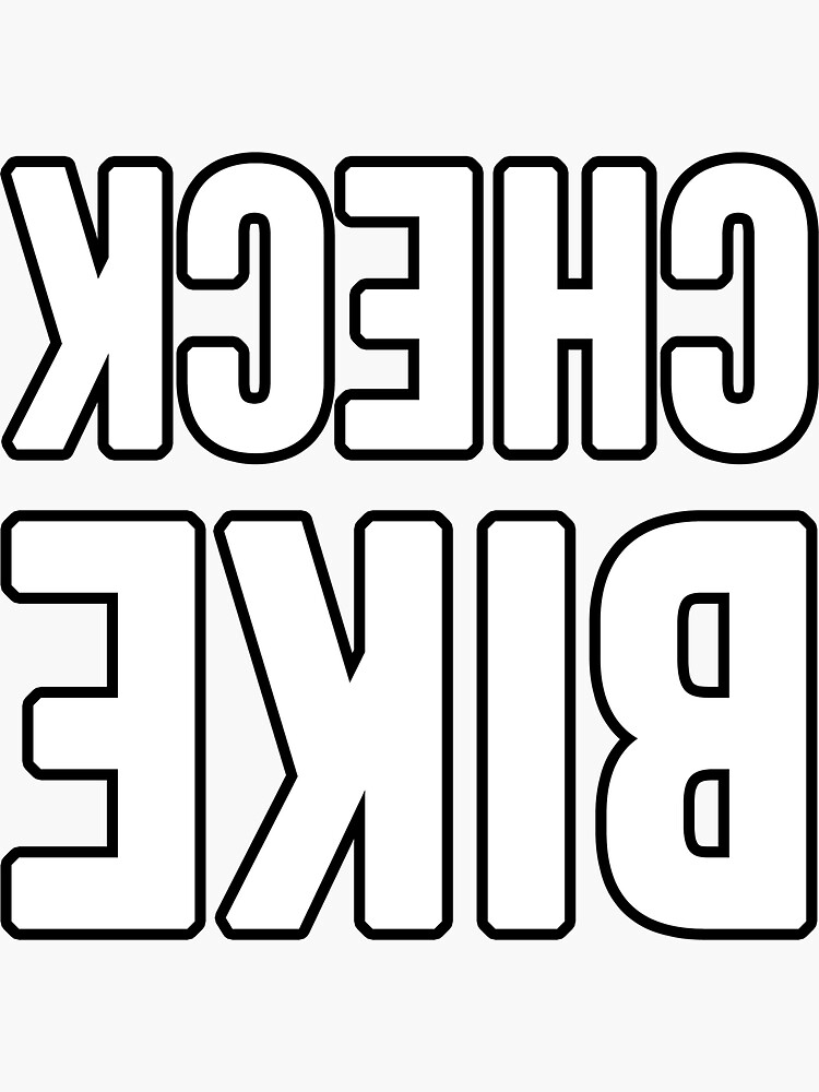 "Bike Check bike control" Sticker by TopsellerShirts Redbubble