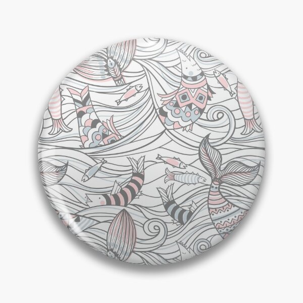 Item preview, Pink Ocean and Fish Moody Patterns designed and sold by PatternGallery.