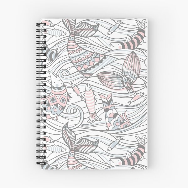 Item preview, Pink Ocean and Fish Moody Patterns designed and sold by PatternGallery.