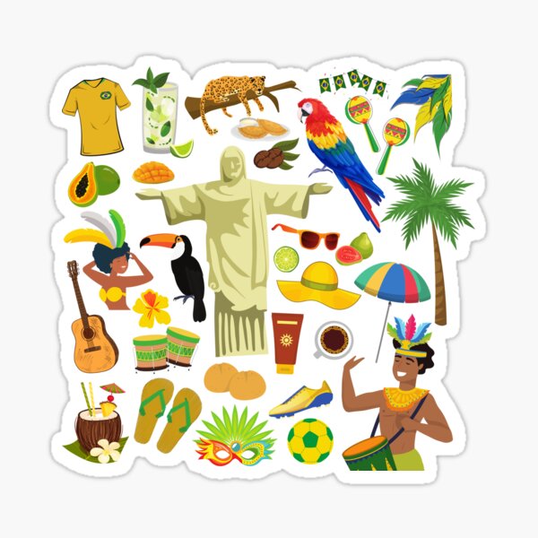 Item preview, Brazil Travel Icons designed and sold by FancyPlanet.