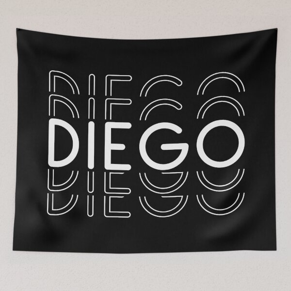 Item preview, Diego Name in Black and White Style designed and sold by Time-is-Money.
