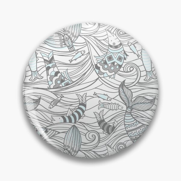 Item preview, Grey Ocean and Fish Moody Patterns designed and sold by PatternGallery.