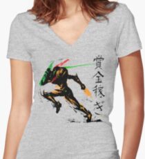 Samus Aran Shirt mit V-Ausschnitt